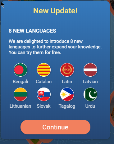 8 new languages on Mondly: Bengali, Catalan, Latin, Latvian, Lithuanian, Slovak, Tagalog and Urdu